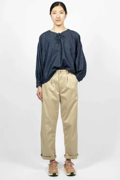 OrSlow Two Tuck Chino Khaki| Trousers