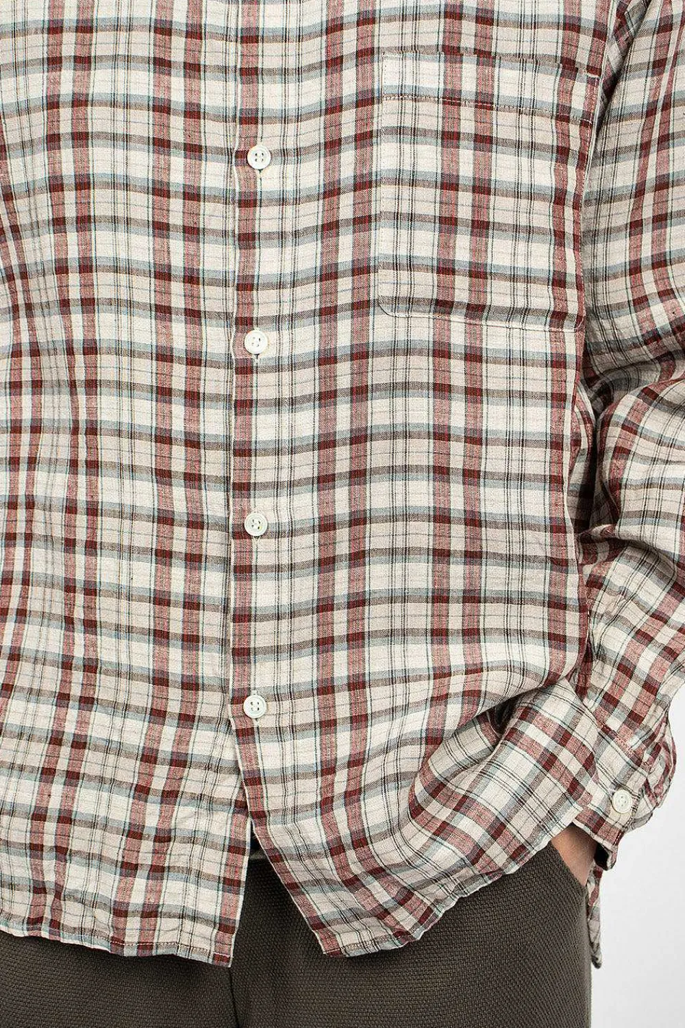 Vlas Blomme Two Ways Shirt Red Check| Shirts