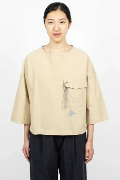 and wander Typewriter Pullover Beige| Tops