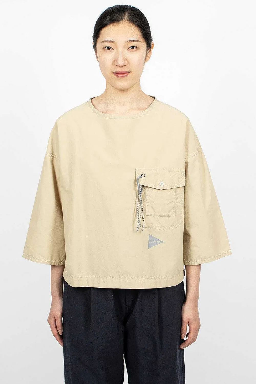 and wander Typewriter Pullover Beige| Tops