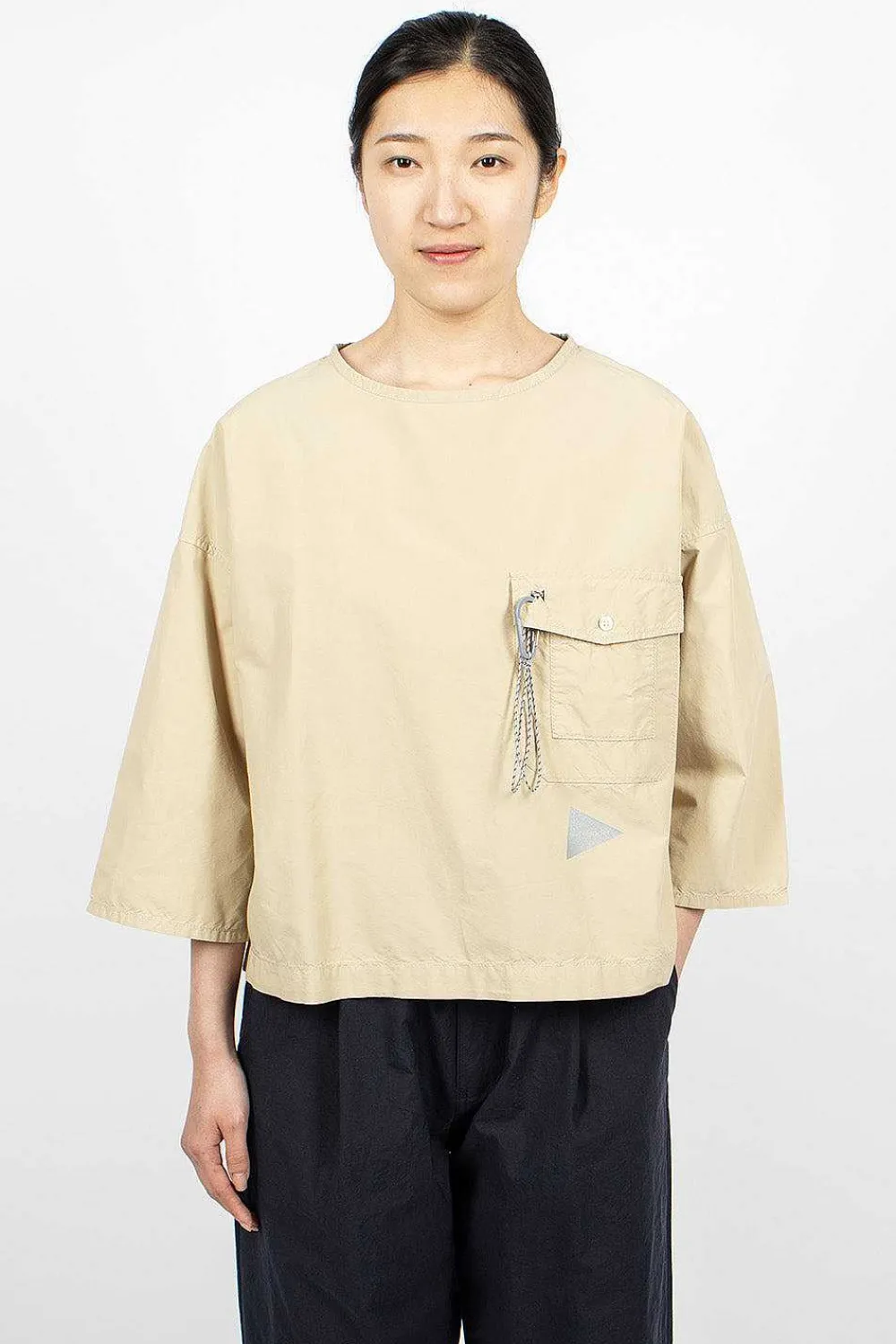 and wander Typewriter Pullover Beige| Tops