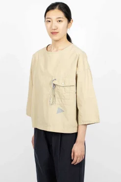 and wander Typewriter Pullover Beige| Tops