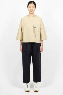 and wander Typewriter Pullover Beige| Tops