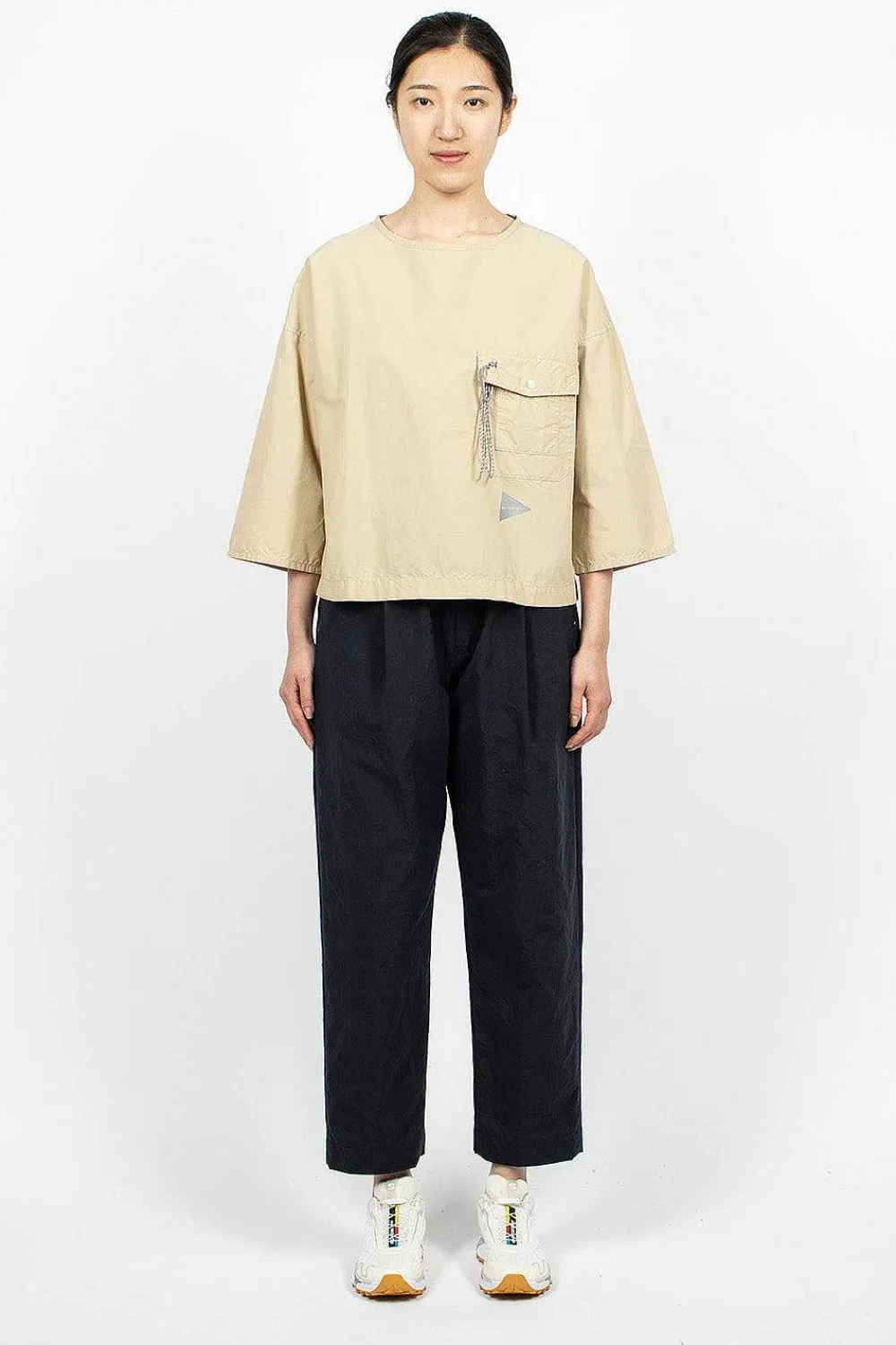 and wander Typewriter Pullover Beige| Tops