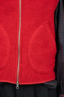 YMC Utah Waistcoat Red| Outerwear