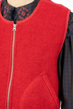 YMC Utah Waistcoat Red| Outerwear