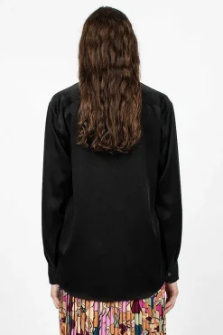 Dries Van Noten V Neck Blouse Black| Tops