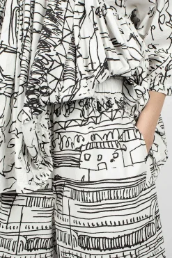 Daniela Gregis Village Print Bermuda Black/White| Trousers