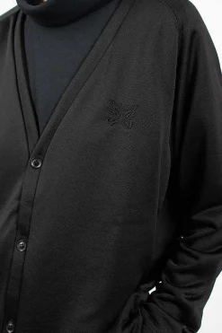 Needles V-Neck Jersey Cardigan Black| Outerwear