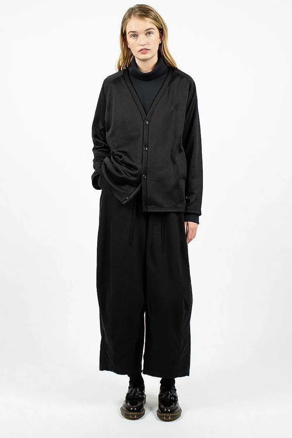 Needles V-Neck Jersey Cardigan Black| Outerwear