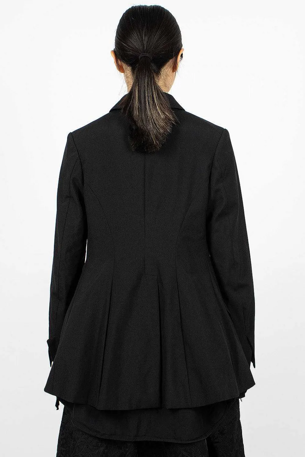 Comme Des Garçons Comme Des Garçons Waisted Hook Blazer Black| Outerwear