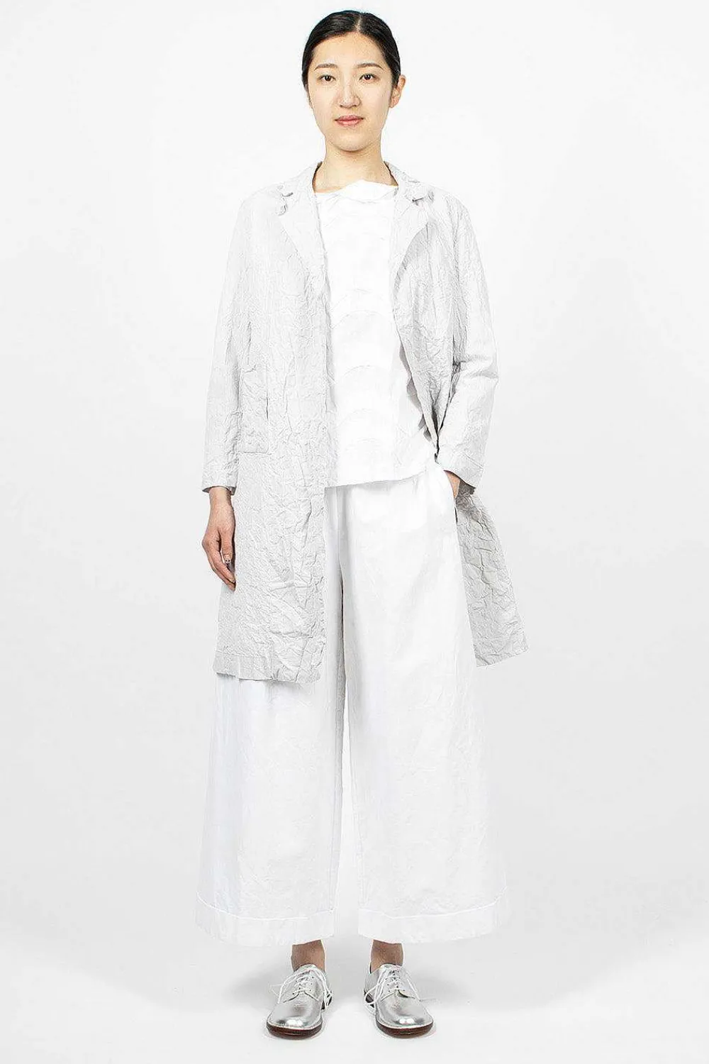 Daniela Gregis Washed Coat White Sand| Outerwear