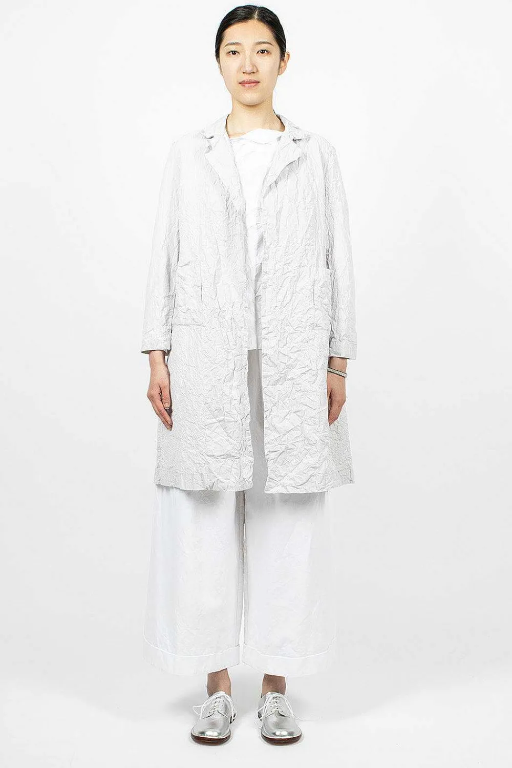 Daniela Gregis Washed Coat White Sand| Outerwear