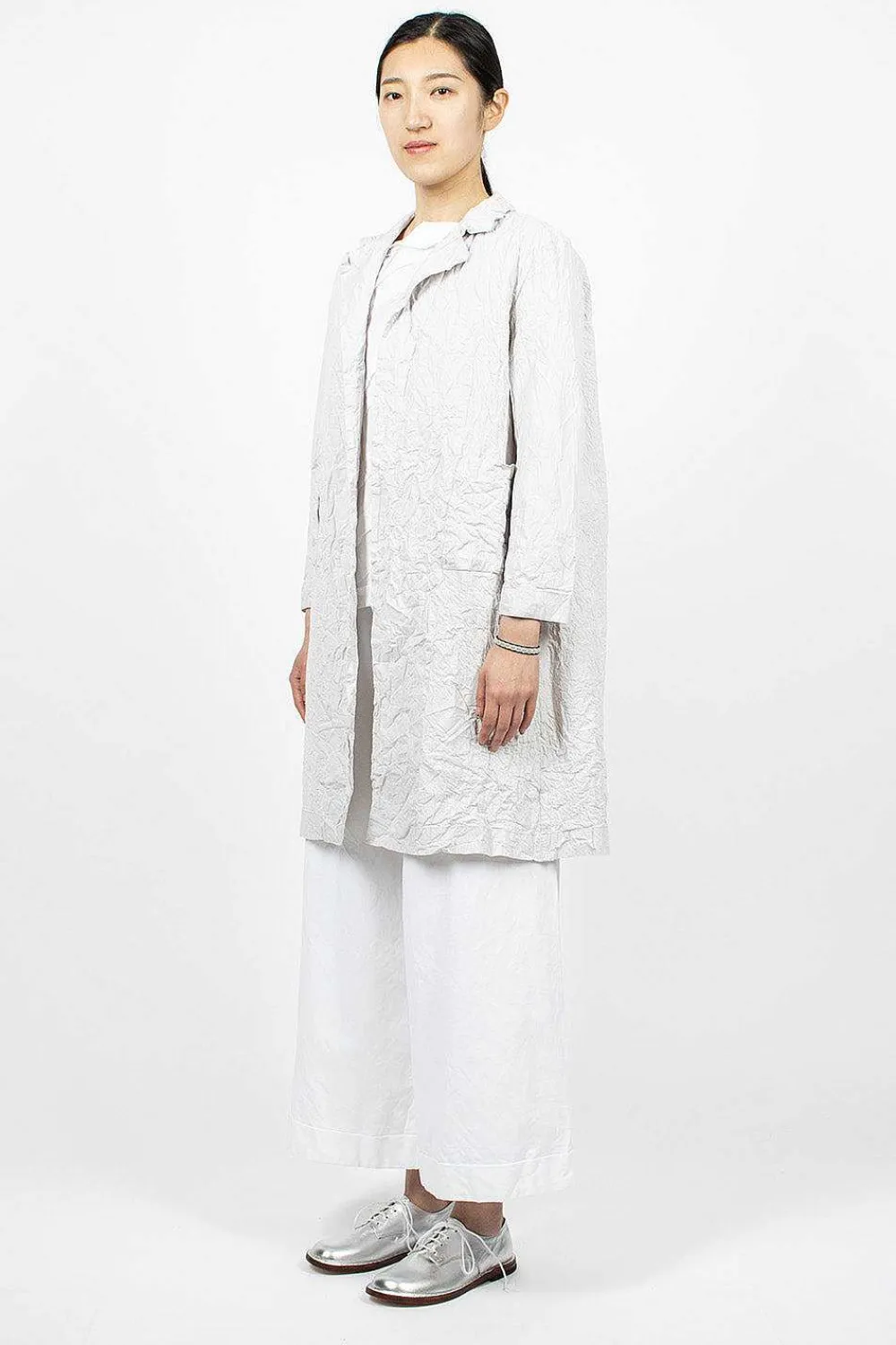 Daniela Gregis Washed Coat White Sand| Outerwear