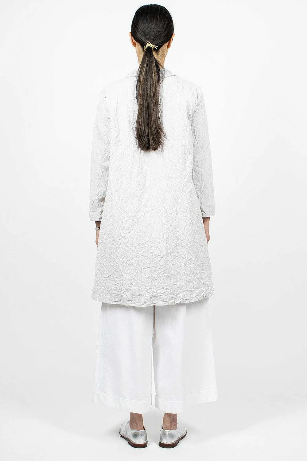 Daniela Gregis Washed Coat White Sand| Outerwear