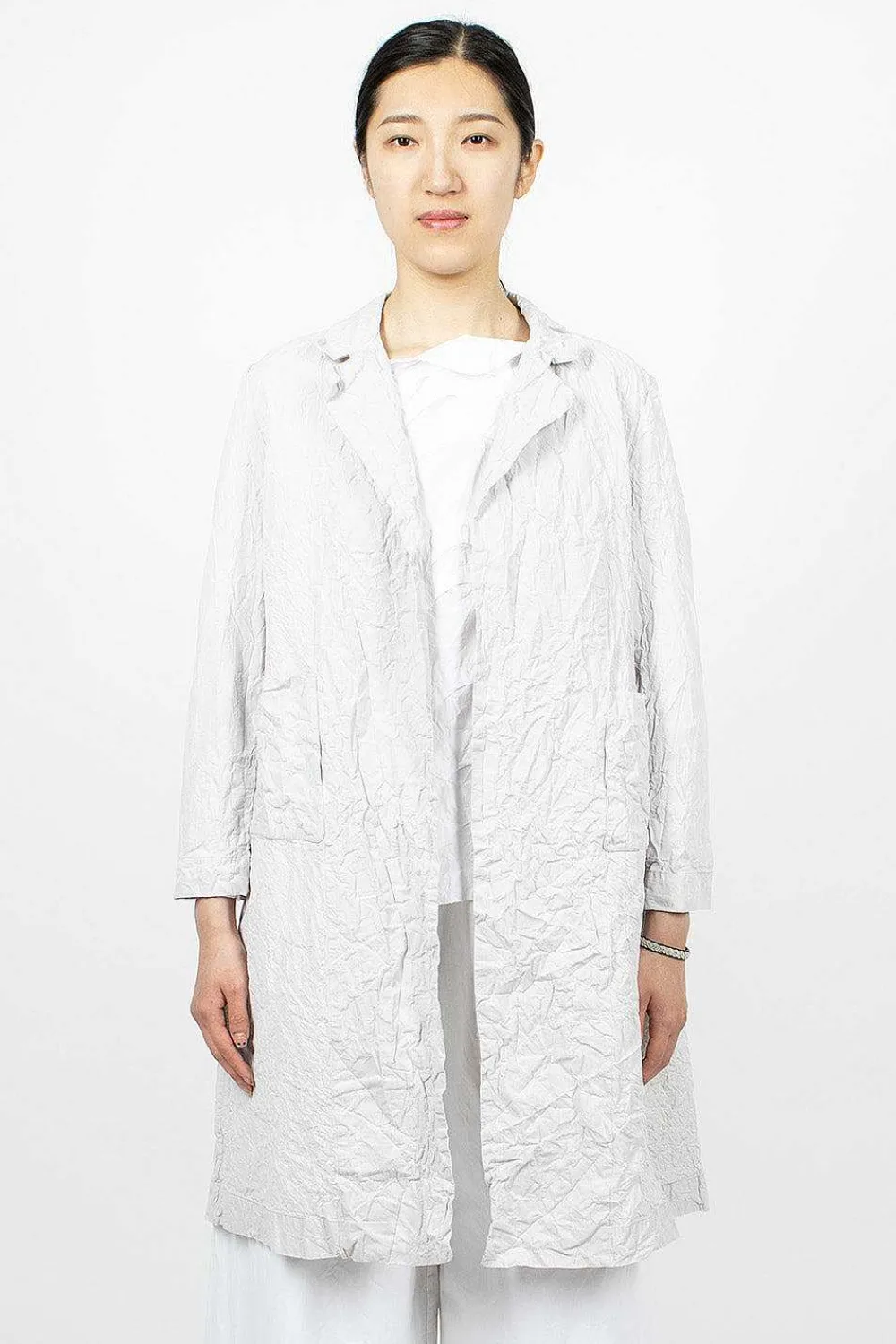 Daniela Gregis Washed Coat White Sand| Outerwear