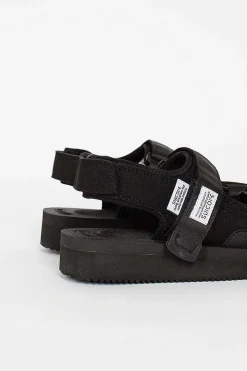 Suicoke Was-V Suede Sandals Black| Shoes