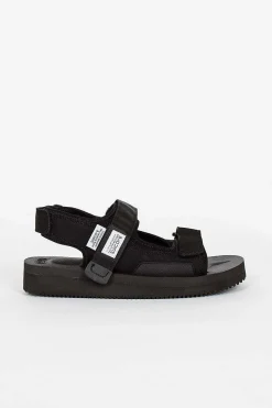 Suicoke Was-V Suede Sandals Black| Shoes