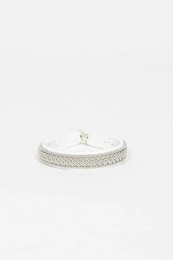 Maria Rudman White Hide B Bracelet| Bracelets