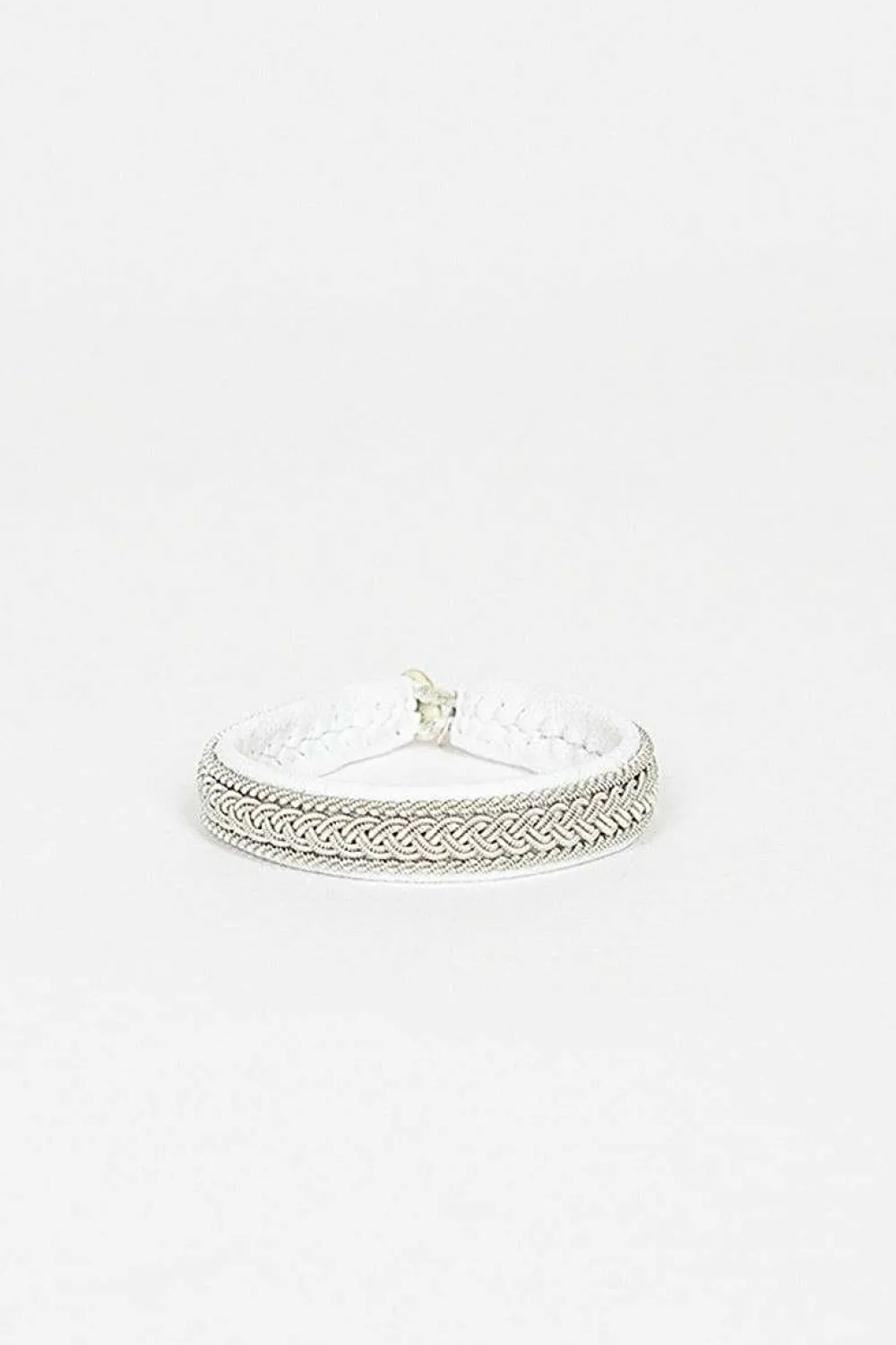 Maria Rudman White Hide B Bracelet| Bracelets
