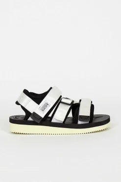 Suicoke White Kisse-V Sandal| Shoes