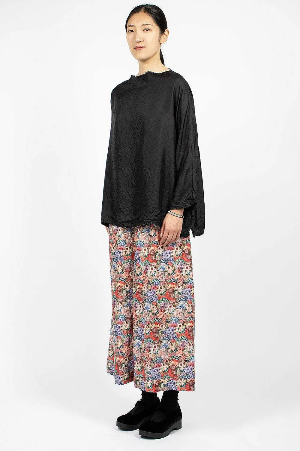 Daniela Gregis Wide Pyjama Trousers Pink Flowers| Trousers