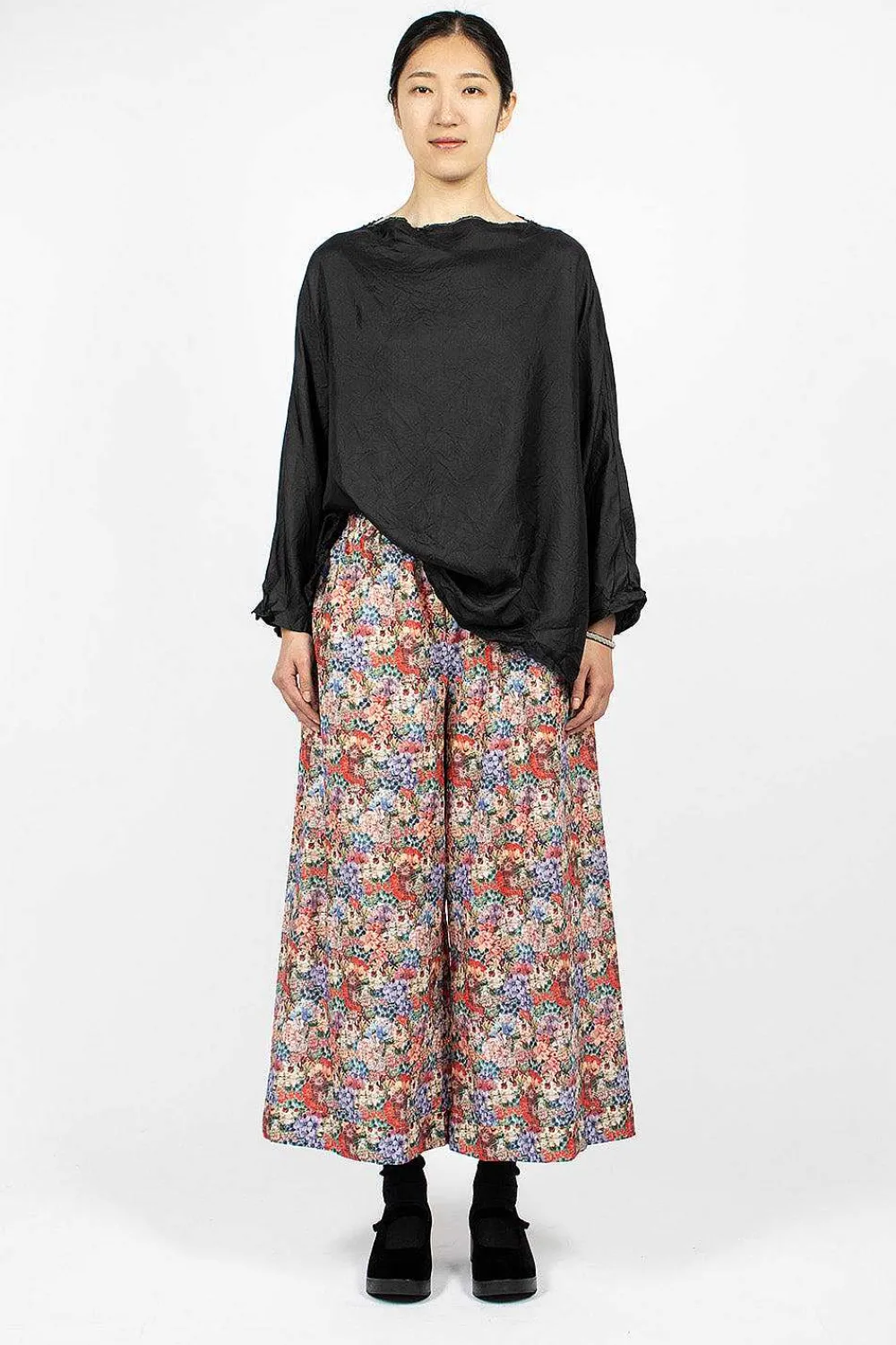 Daniela Gregis Wide Pyjama Trousers Pink Flowers| Trousers