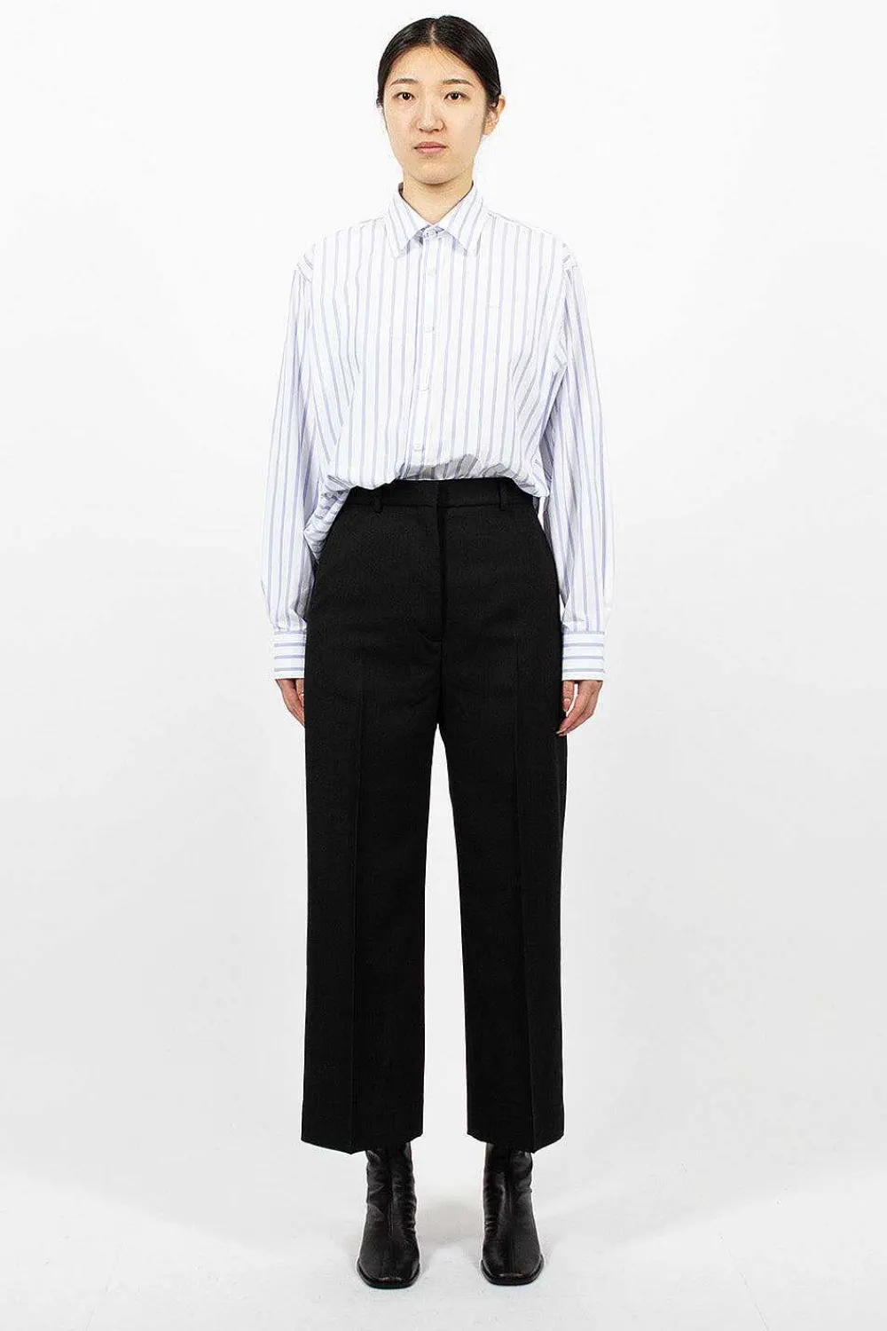 Acne Studios Wool Blend Trousers Black| Trousers
