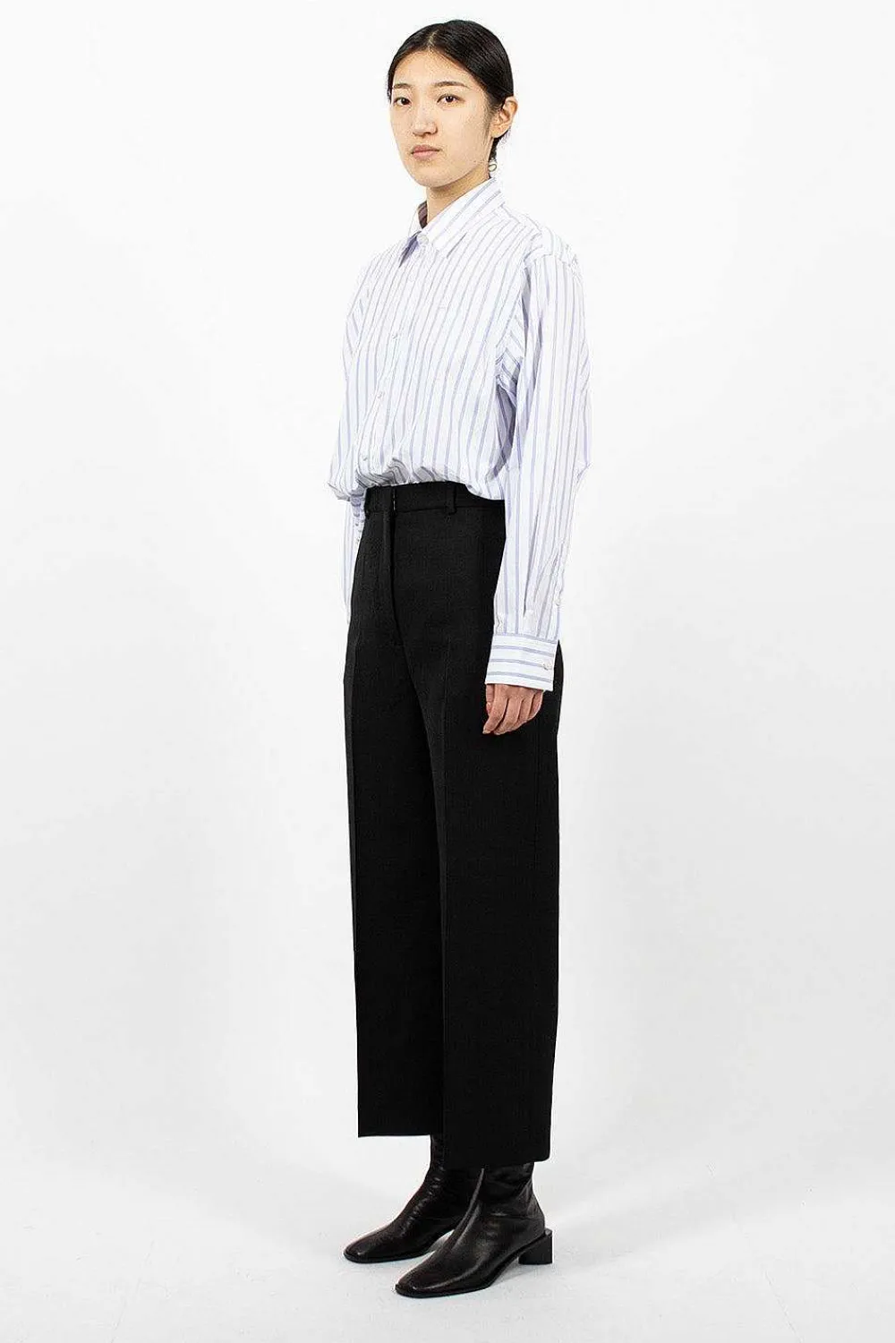 Acne Studios Wool Blend Trousers Black| Trousers