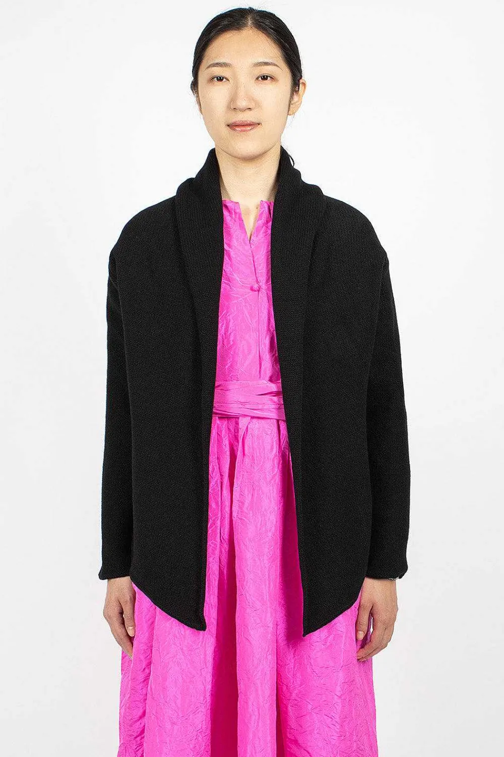 Daniela Gregis Wrap Knit Cardigan Black| Knitwear