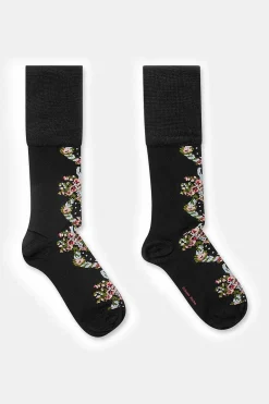 Simone Rocha Wreath Printed Socks Black| Tights & Socks