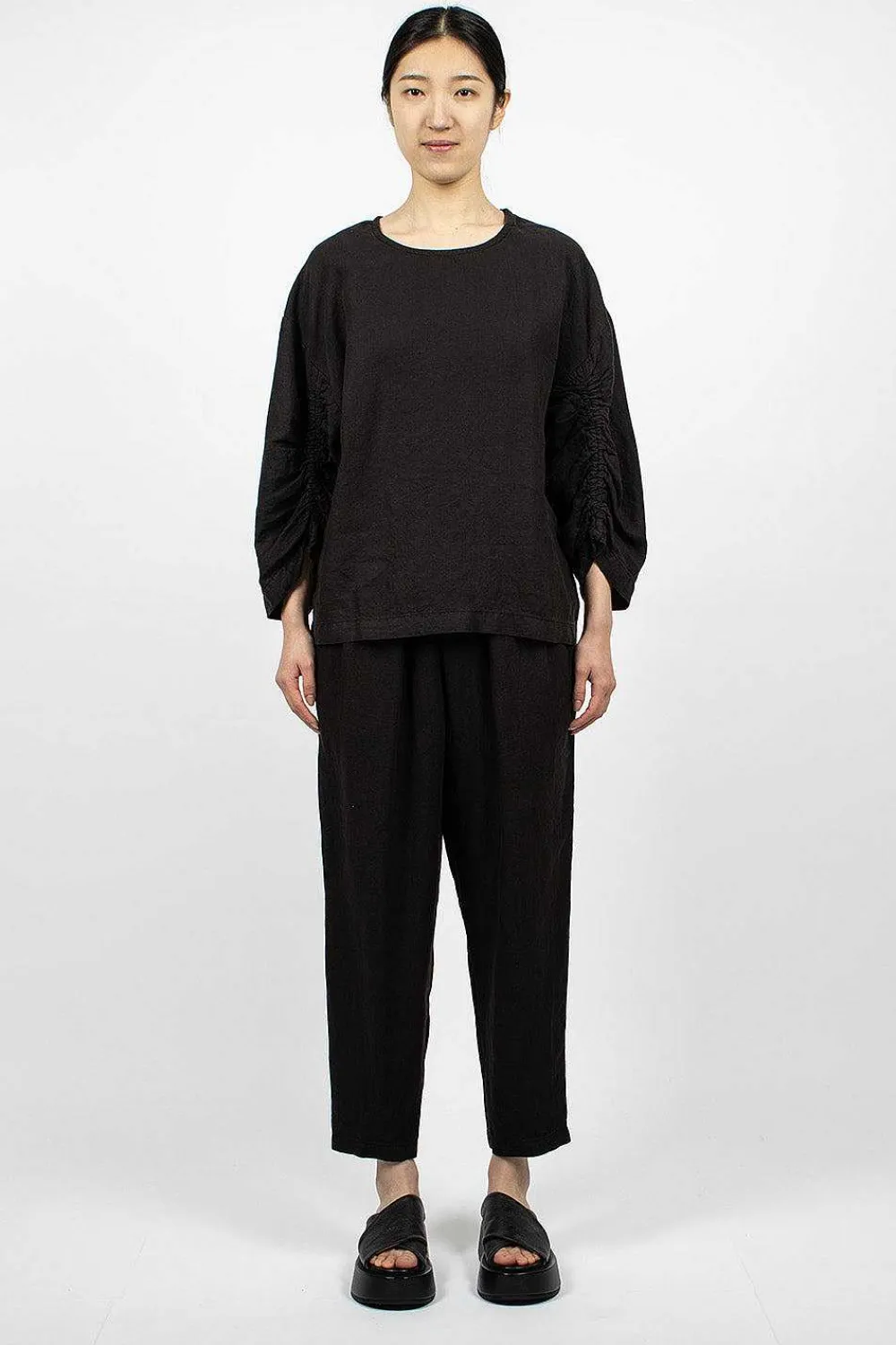 Black Crane Xiao Top Black| Tops