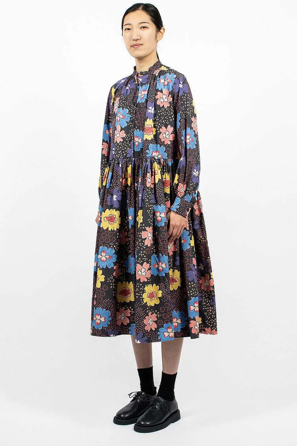 Casey Casey Yuki Dress Printed Black| Dresses
