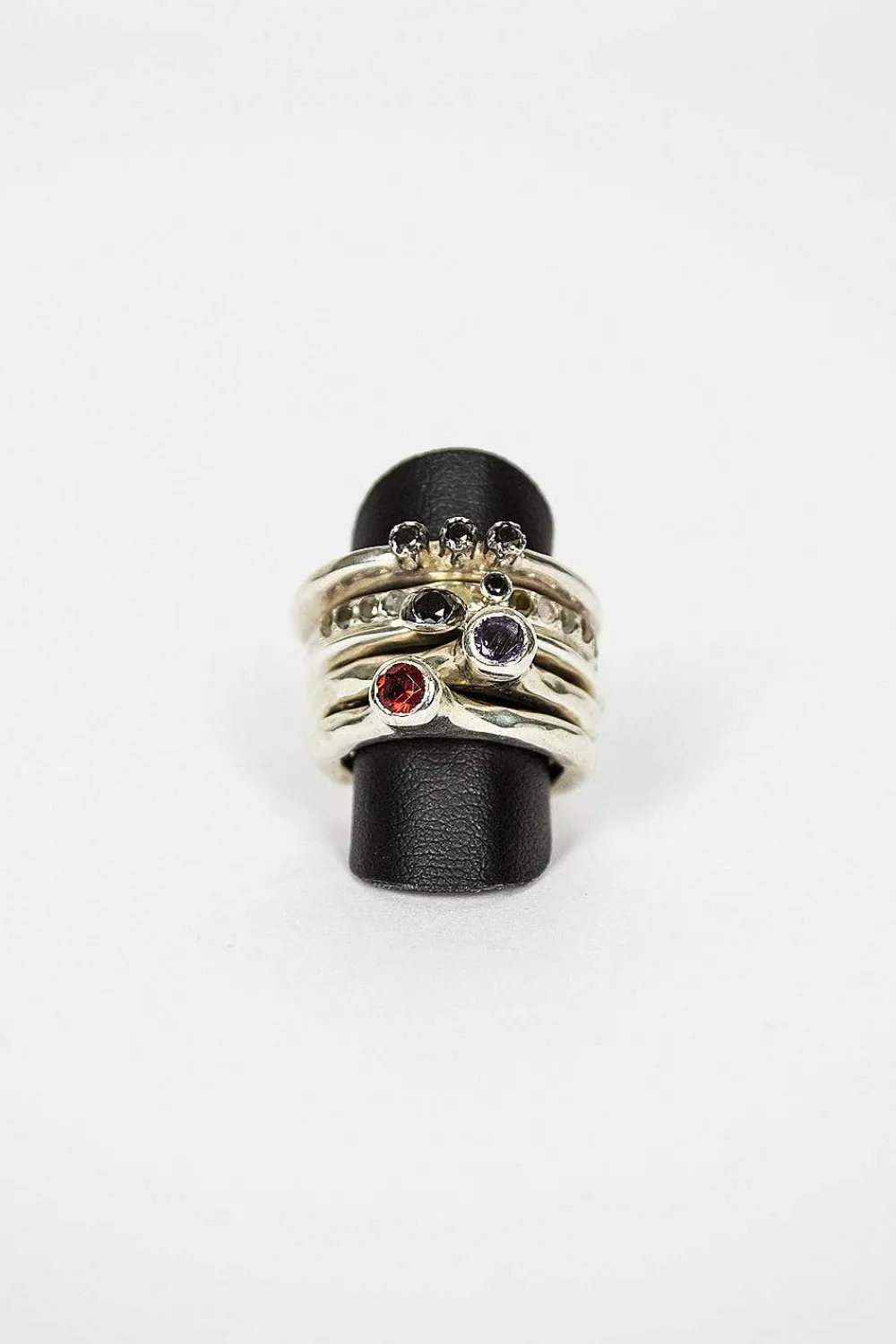 Rosa Maria Zhang Sterling Silver Black Diamond Ring| Rings