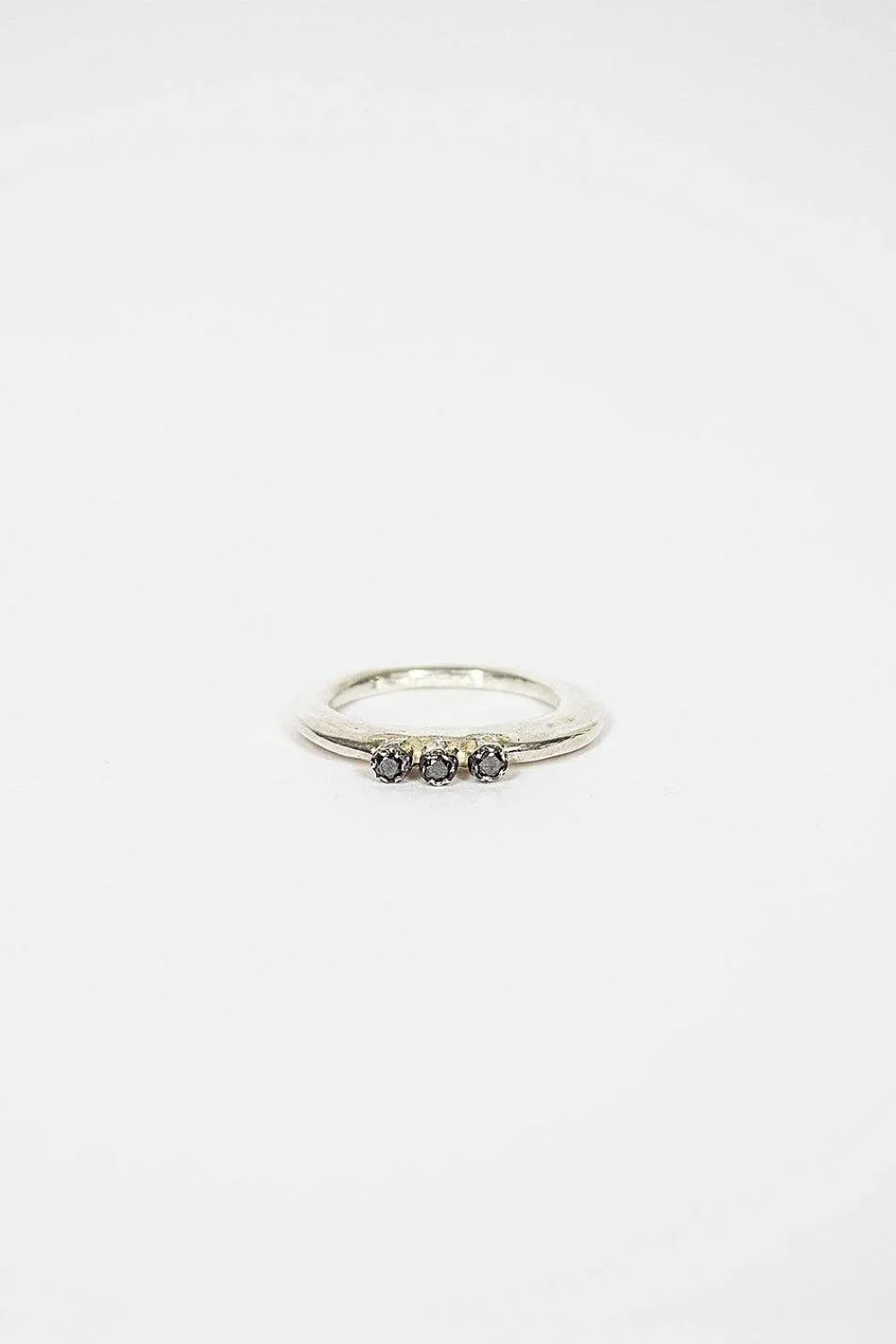 Rosa Maria Zhang Sterling Silver Black Diamond Ring| Rings
