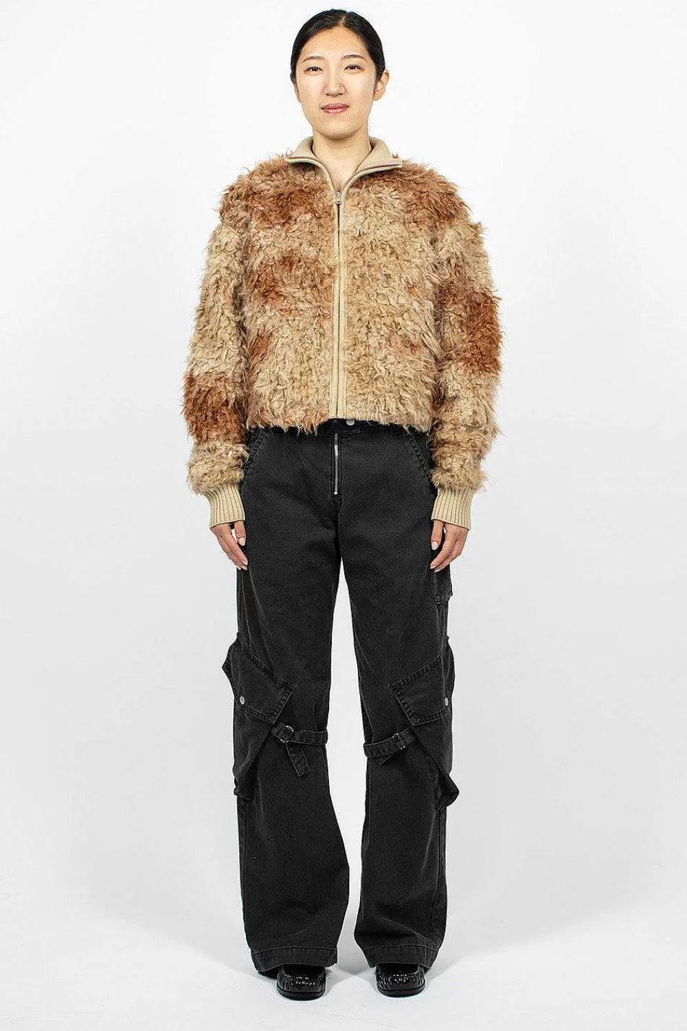 Acne Studios Zip Jacket Brown/Beige| Outerwear