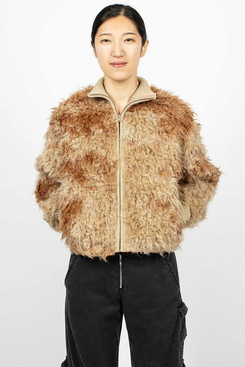 Acne Studios Zip Jacket Brown/Beige| Outerwear